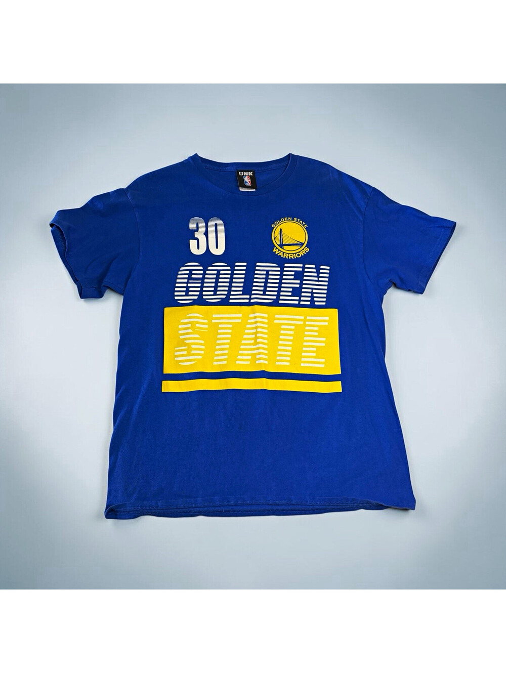 UNK Stephen Curry #30 Golden State Warriors NBA Shirt Blue/Yellow/White M